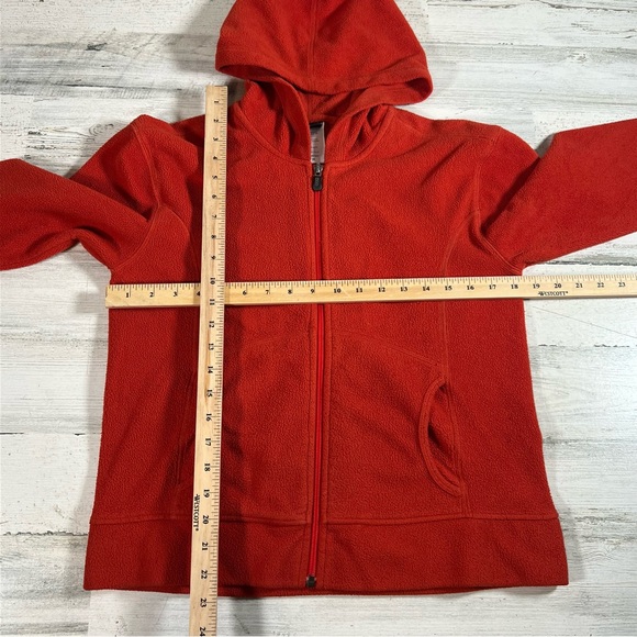 Patagonia Women’s Rhythm Full Zip Hooded Fleece Jacket Orange Size M 20951 - Picture 5 of 6